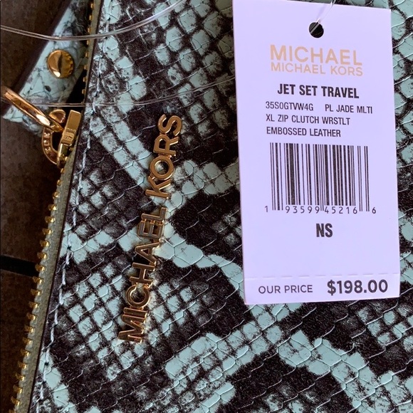 MICHAEL KORS JET SET TRAVEL XL ZIP CLUTCH WRISTLET - Picture 2 of 16